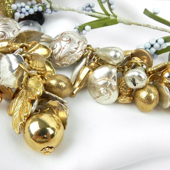 Dangling Gold & Silver Earrings | 80s Big Gold & Silver Earrings - Picture 7 of 8